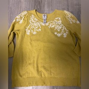 Mustard short sleeves sweater